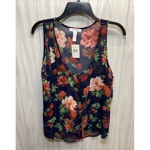 AMBIANCE APPAREL Women's (Size XL) Sleeveless Scoop Neck Sheer Shirt Polyester